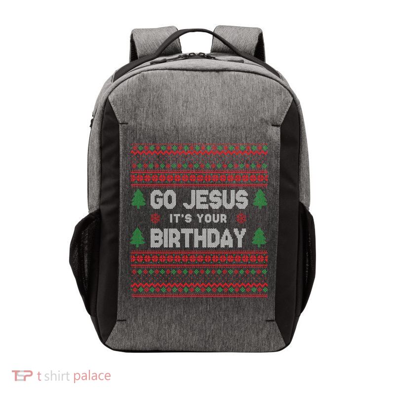 Go Jesus It's Your Birthday Ugly Christmas Vector Backpack