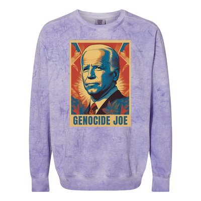 Genocide Joe Impeach Biden Palestine Gaza Colorblast Crewneck Sweatshirt