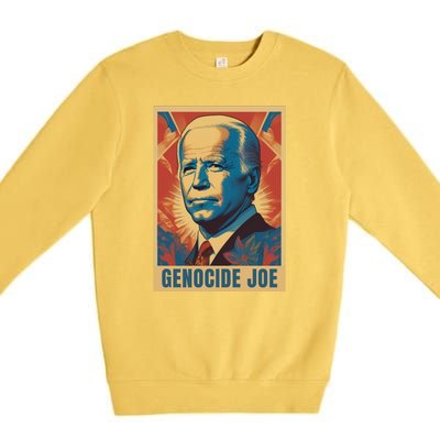 Genocide Joe Impeach Biden Palestine Gaza Premium Crewneck Sweatshirt