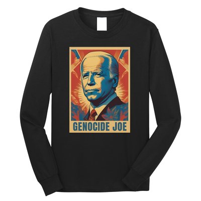 Genocide Joe Impeach Biden Palestine Gaza Long Sleeve Shirt