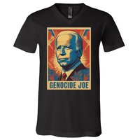 Genocide Joe Impeach Biden Palestine Gaza V-Neck T-Shirt