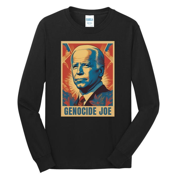 Genocide Joe Impeach Biden Palestine Gaza Tall Long Sleeve T-Shirt