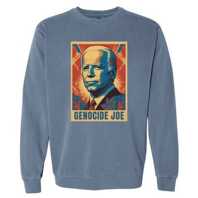 Genocide Joe Impeach Biden Palestine Gaza Garment-Dyed Sweatshirt