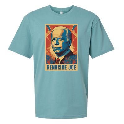 Genocide Joe Impeach Biden Palestine Gaza Sueded Cloud Jersey T-Shirt