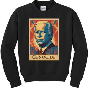 Genocide Joe Impeach Biden Palestine Gaza Kids Sweatshirt