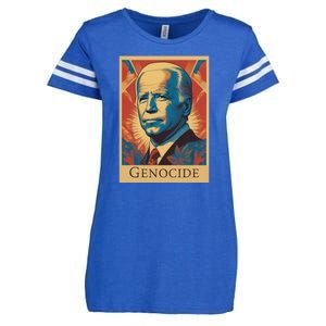 Genocide Joe Impeach Biden Palestine Gaza Enza Ladies Jersey Football T-Shirt