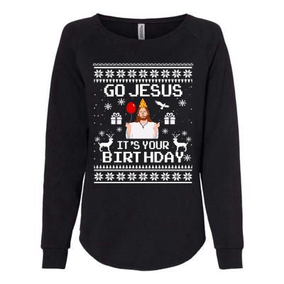 Go Jesus! Its Your Birthday Funny Christmas Fun Xmas Womens California Wash Sweatshirt