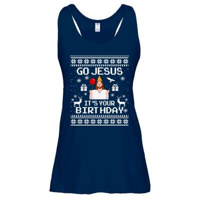 Go Jesus! Its Your Birthday Funny Christmas Fun Xmas Ladies Essential Flowy Tank