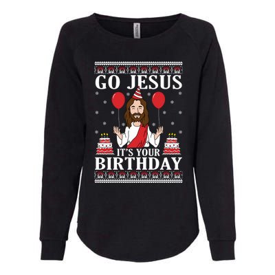 Go Jesus Its Your Birthday Ugly Xmas Sweater Meaningful Gift Meaningful Gift Womens California Wash Sweatshirt