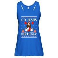 Go Jesus Its Your Birthday Ugly Xmas Sweater Meaningful Gift Meaningful Gift Ladies Essential Flowy Tank