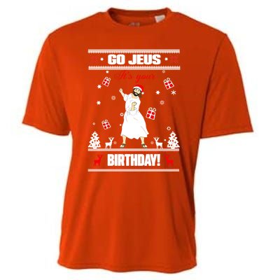 Go Jesus ItS Your Birthday Funny Christian Ugly Christmas Gift Cooling Performance Crew T-Shirt