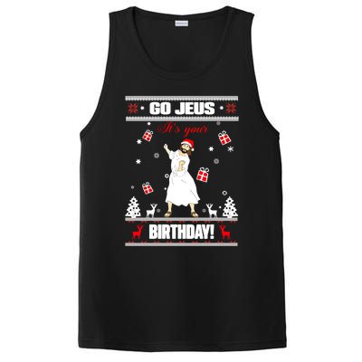 Go Jesus ItS Your Birthday Funny Christian Ugly Christmas Gift PosiCharge Competitor Tank