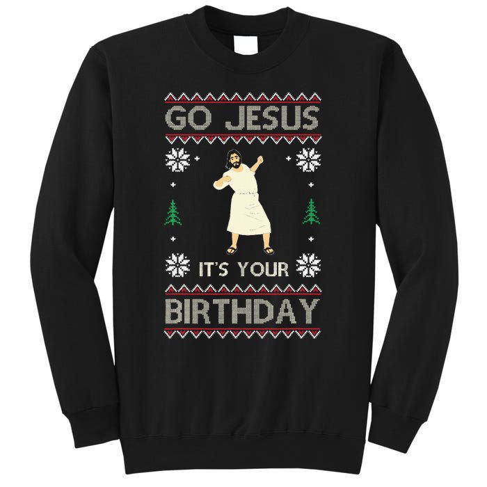 Go Jesus ItS Your Birthday Funny Christmas Ugly Christmas Sweatshirt