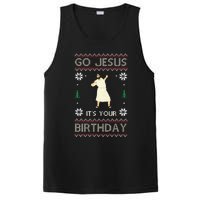 Go Jesus ItS Your Birthday Funny Christmas Ugly Christmas PosiCharge Competitor Tank