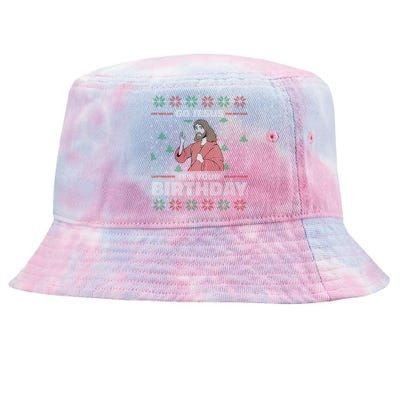 Go Jesus ItS Your Birthday Funny Gift Ugly Christmas Sweater Cute Gift Tie-Dyed Bucket Hat