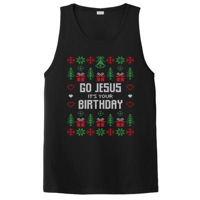 Go Jesus It´S Your Birthday Funny Ugly Christmas Matching Cute Gift PosiCharge Competitor Tank