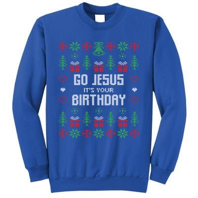 Go Jesus It´S Your Birthday Funny Ugly Christmas Matching Cute Gift Sweatshirt