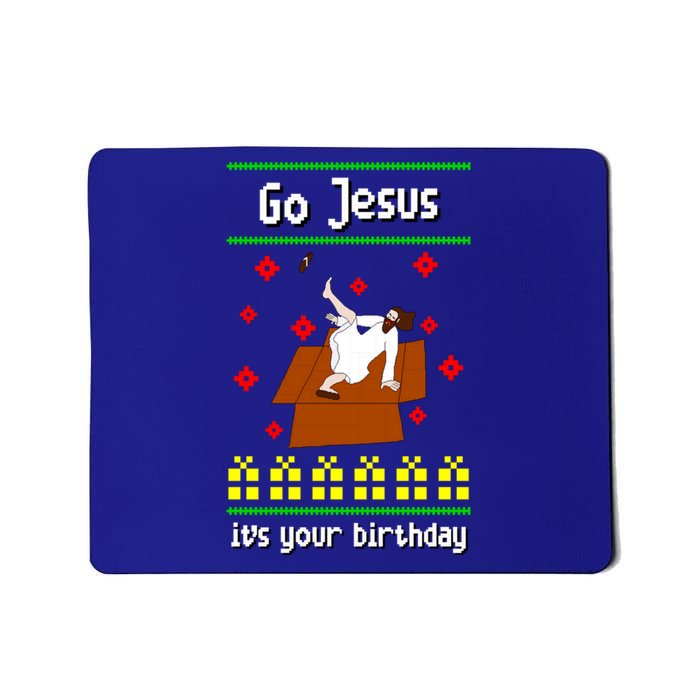 Go Jesus It´S Your Birthday Ugly Christmas Breakdance Great Gift Mousepad