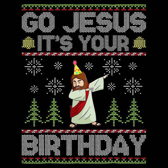 Go Jesus It's Your Birthday Ugly Christmas Sweater Funny  Sustainable Bucket Hat