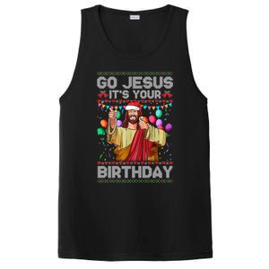 Go Jesus ItS Your Birthday Ugly Christmas Funny Cool Gift PosiCharge Competitor Tank