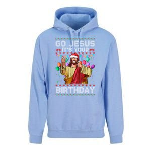 Go Jesus ItS Your Birthday Ugly Christmas Funny Cool Gift Unisex Surf Hoodie