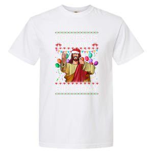 Go Jesus ItS Your Birthday Ugly Christmas Funny Cool Gift Garment-Dyed Heavyweight T-Shirt