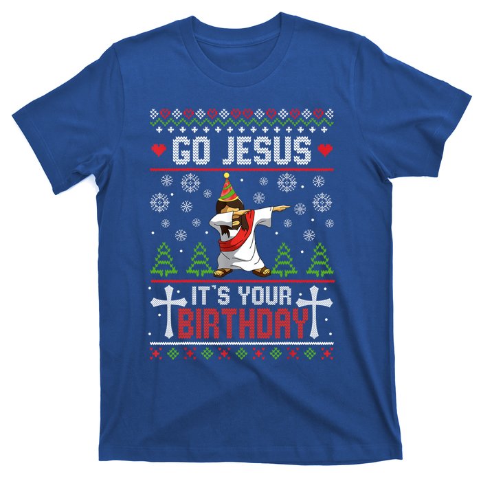 Go Jesus ItS Your Birthday Ugly Christmas Funny Gift T-Shirt