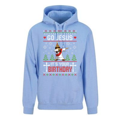 Go Jesus ItS Your Birthday Ugly Christmas Funny Gift Unisex Surf Hoodie