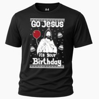 Go Jesus Its Your Birthday Ugly Christmas Cooling Performance Crew T-Shirt