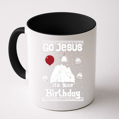 Go Jesus Its Your Birthday Ugly Christmas Mug