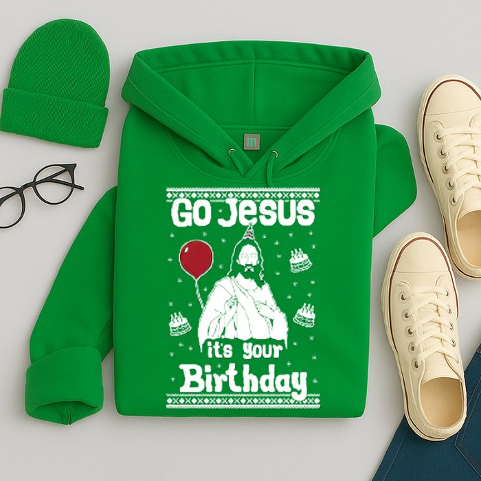 Go Jesus Its Your Birthday Ugly Christmas Hoodie