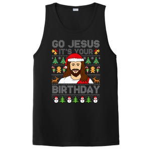 Go Jesus ItS Your Birthday Ugly Christmas Sweater Funny PosiCharge Competitor Tank