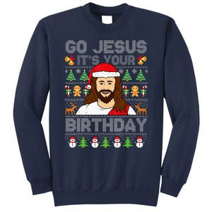 Go Jesus ItS Your Birthday Ugly Christmas Sweater Funny Sweatshirt