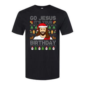 Go Jesus ItS Your Birthday Ugly Christmas Sweater Funny Softstyle CVC T-Shirt