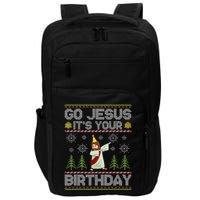 Go Jesus It's Your Birthday Ugly Christmas Sweater Funny Impact Tech Backpack