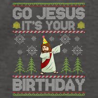 Go Jesus It's Your Birthday Ugly Christmas Sweater Funny Vector Backpack