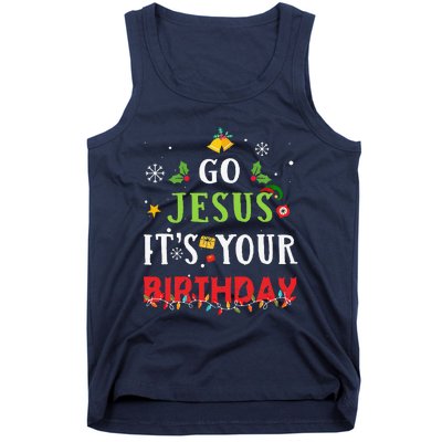 Go Jesus Its Your Birthday Christmas Tank Top