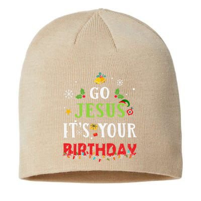 Go Jesus Its Your Birthday Christmas Sustainable Beanie