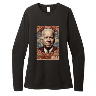 Genocide Joe Impeach Biden Palestine Gaza Womens CVC Long Sleeve Shirt