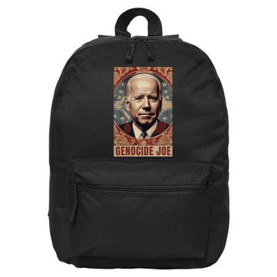 Genocide Joe Impeach Biden Palestine Gaza 16 in Basic Backpack