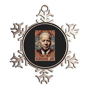 Genocide Joe Impeach Biden Palestine Gaza Metallic Star Ornament