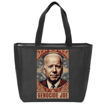 Genocide Joe Impeach Biden Palestine Gaza Zip Tote Bag