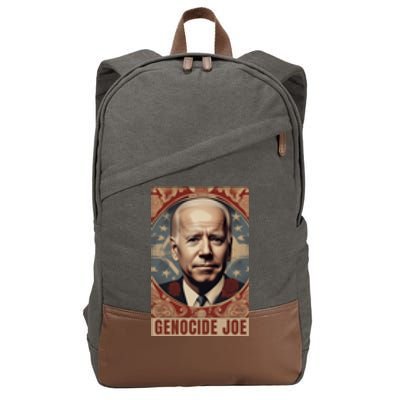 Genocide Joe Impeach Biden Palestine Gaza Cotton Canvas Backpack