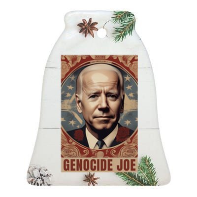 Genocide Joe Impeach Biden Palestine Gaza Ceramic Bell Ornament