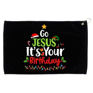 Go Jesus Its Your Birthday Funny Christmas Grommeted Golf Towel