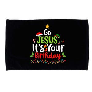 Go Jesus Its Your Birthday Funny Christmas Microfiber Hand Towel