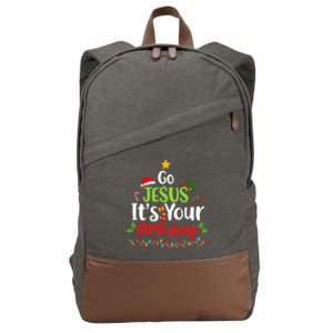 Go Jesus Its Your Birthday Funny Christmas Cotton Canvas Backpack