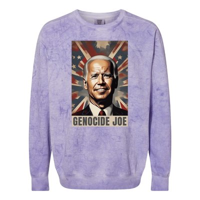 Genocide Joe Impeach Biden Palestine Gaza Colorblast Crewneck Sweatshirt