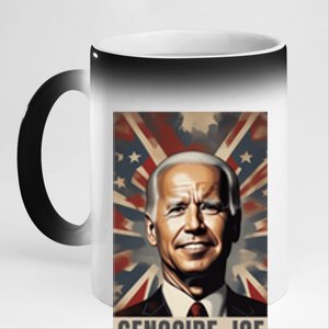 Genocide Joe Impeach Biden Palestine Gaza 11oz Black Color Changing Mug