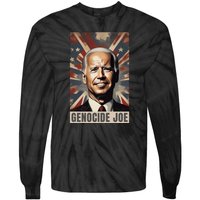 Genocide Joe Impeach Biden Palestine Gaza Tie-Dye Long Sleeve Shirt